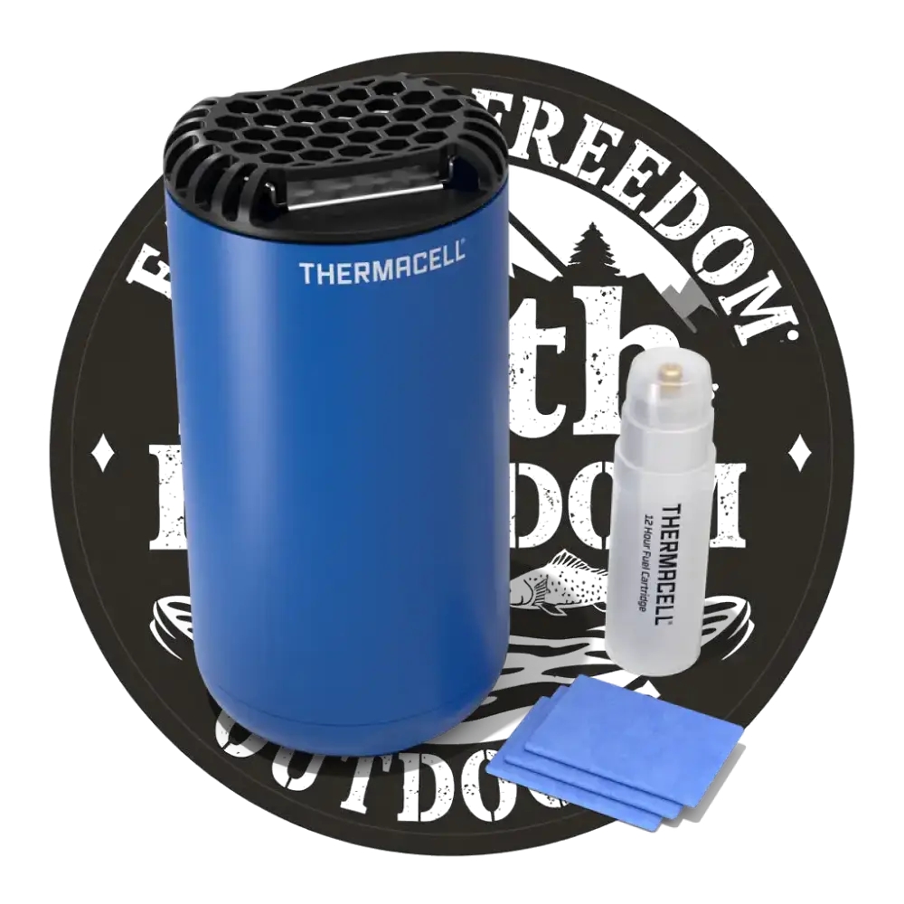 Thermacell Repellents Insect Repellants Patio Shield Mosquito Repeller Royal Blue Buy at Faith and Freedom Outdoors