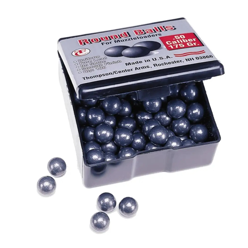 Thompson Cent Muzzleloader Bullets & Sabots Center Maxi-hunter Round Balls 50 Cal 175 Gr Lead 100/ct Buy at Faith