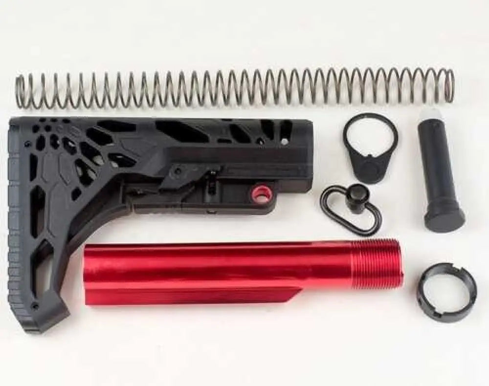 Timber Creek Outdoors Arbtkr Buffer Tube Kit Red Anodized for Ar-15 - Arbtkr