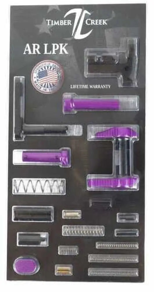 Timber Creek Outdoors Arlpkppa Lower Parts Kit Purple Anodized Aluminum for Ar-15 - Arlpkppa