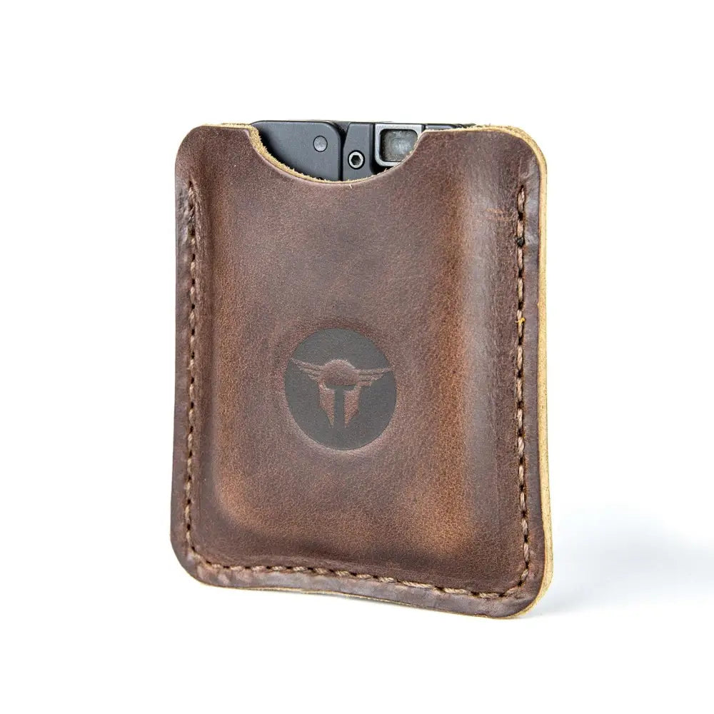 Trailblazer Firearms Magazine Holsters Life Card Leather Sleeve Dark Brown Buy at Faith and Freedom Outdoors