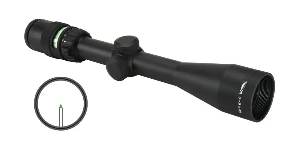 Trijicon Centerfire Scopes Accupoint Rifle Scope - 3-9x40mm Green Triangle Post Reticle with Bac 33.8-11.3’ Fov