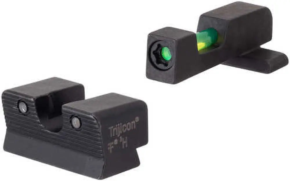 Trijicon Di Night Sight Set Interchangeable Tritium/fiber Optic Green with Black Outline Front - 601116