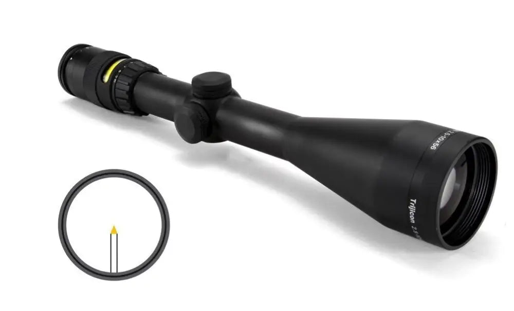 Trijicon Optics|centerfire Scopes Accupoint Rifle Scope - 2.5-10x56mm Amber Triangle 37.6-10.1’ 4.1-2.8’’ Matte Buy