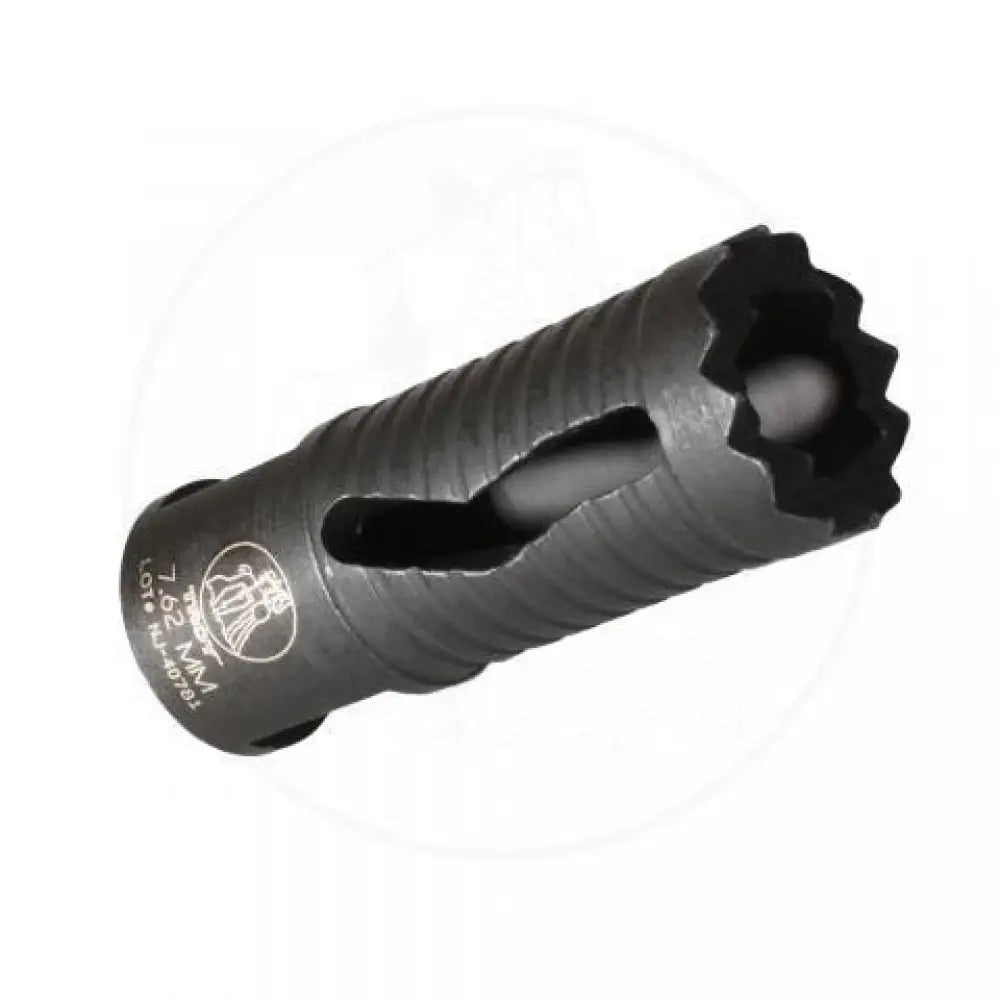 Troy Industries Muzzle Devices Medieval Flash Suppressor - 6.8/7.62mmn 5/8’’-24 Black Buy at Faith and Freedom Outdoors