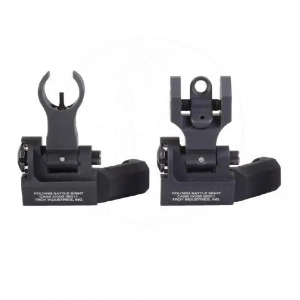 Troy Industries Rifle Sights Troy 45-degree Offset Sight Set - Ssig-45s-hrbt-00 - Hk Front & Round Rear - Black Buy