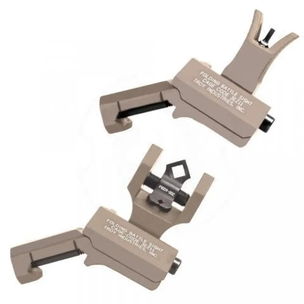 Troy Industries Rifle Sights 45-degree Offset Sight Set - Ssig-45s-mdft-00 - M4 Front & Dioptic Rear - Flat Dark Earth