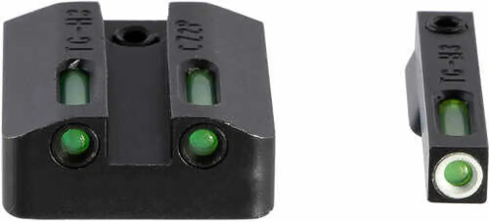 Truglo Tg-tg13cz2a Tfx 3-dot Set Green W/white Outline Front Rear Tritium/fiber Optic Nitride Fortress Frame
