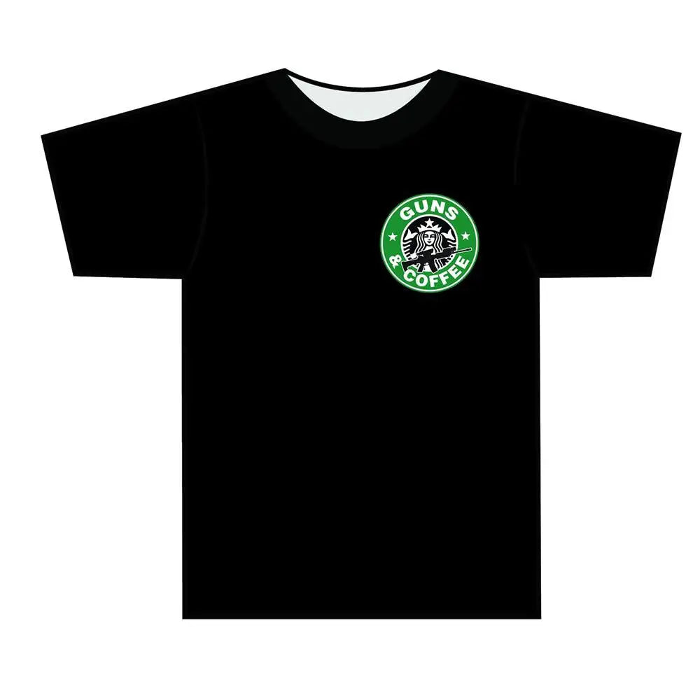 Tuff Products Short Sleeve Shirts Guns and Coffee Shirt Black 2xl Buy at Faith and Freedom Outdoors