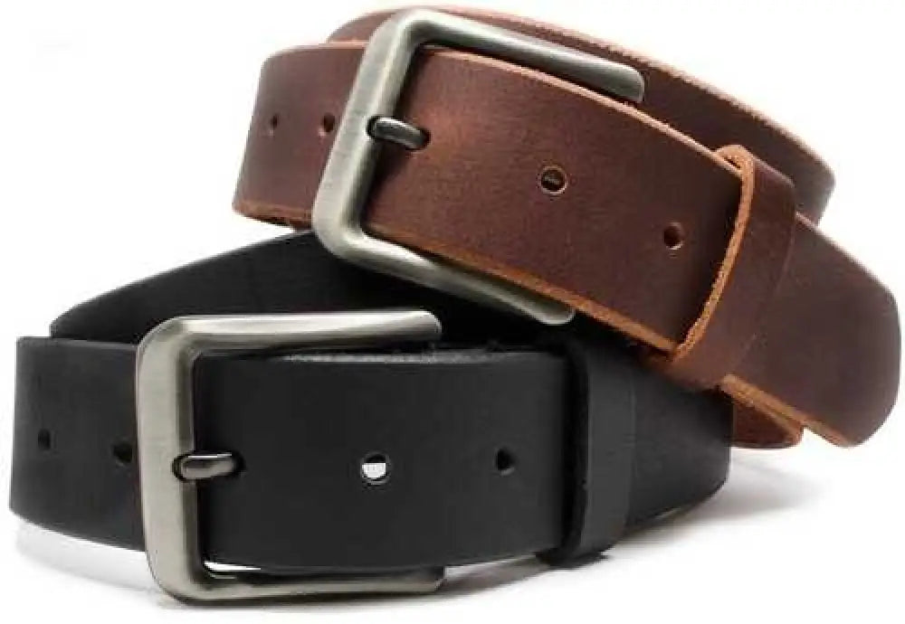 Uncle Mike’s Mikes Leather Belt 36’’-40’’ Full Grain Nickel Plated Buckle Brown Blt-um-36-40-dbr - Blt-um-36-40-dbr