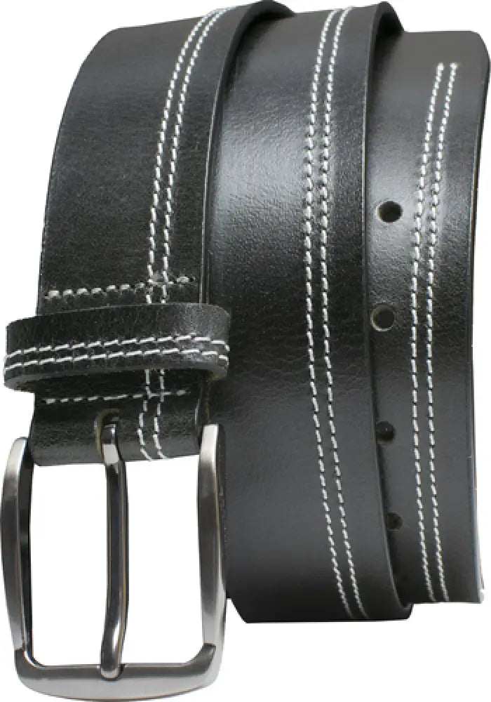 Uncle Mike’s Mikes Leather Belt 36’’-40’’ Full Grain Nickel Plated Buckle Black Blt-um-36-40-mbl - Blt-um-36-40-mbl