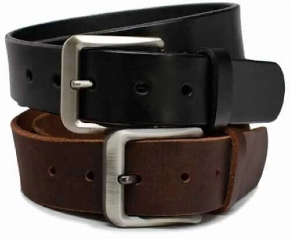Uncle Mike’s Mikes Leather Belt 44’’-48’’ Full Grain Nickel Plated Buckle Brown Blt-um-44-48-dbr - Blt-um-44-48-dbr