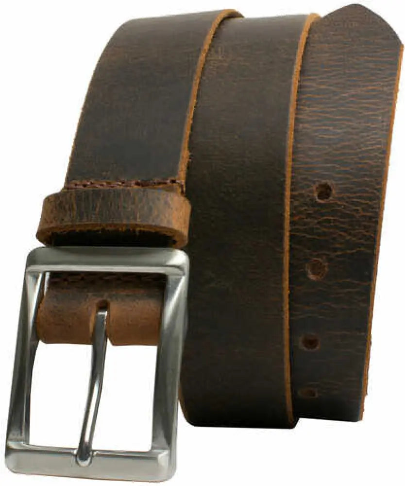 Uncle Mike’s Mikes Leather Belt 46’’-50’’ Full Grain Nickel Plated Buckle Brown Blt-um-46-50-dbr - Blt-um-46-50-dbr