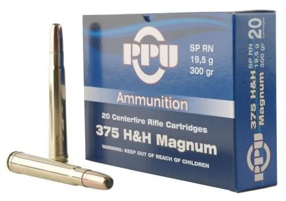 Unleash 375 H&h Big Game Soft Point Rounds Ammunition Prvi Partizan - Pp375s