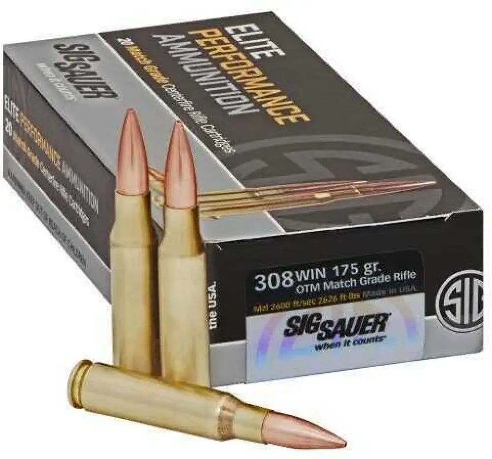 Unleash Power: Sig Sauer 308 Match Grade Rounds Ammunition - E308m220