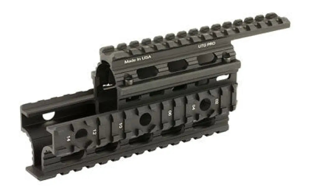 Utg Pro Ak-47 Tact Quad Rail Blk Buy at Faith and Freedom Outdoors - Handguards & Forends - Rail