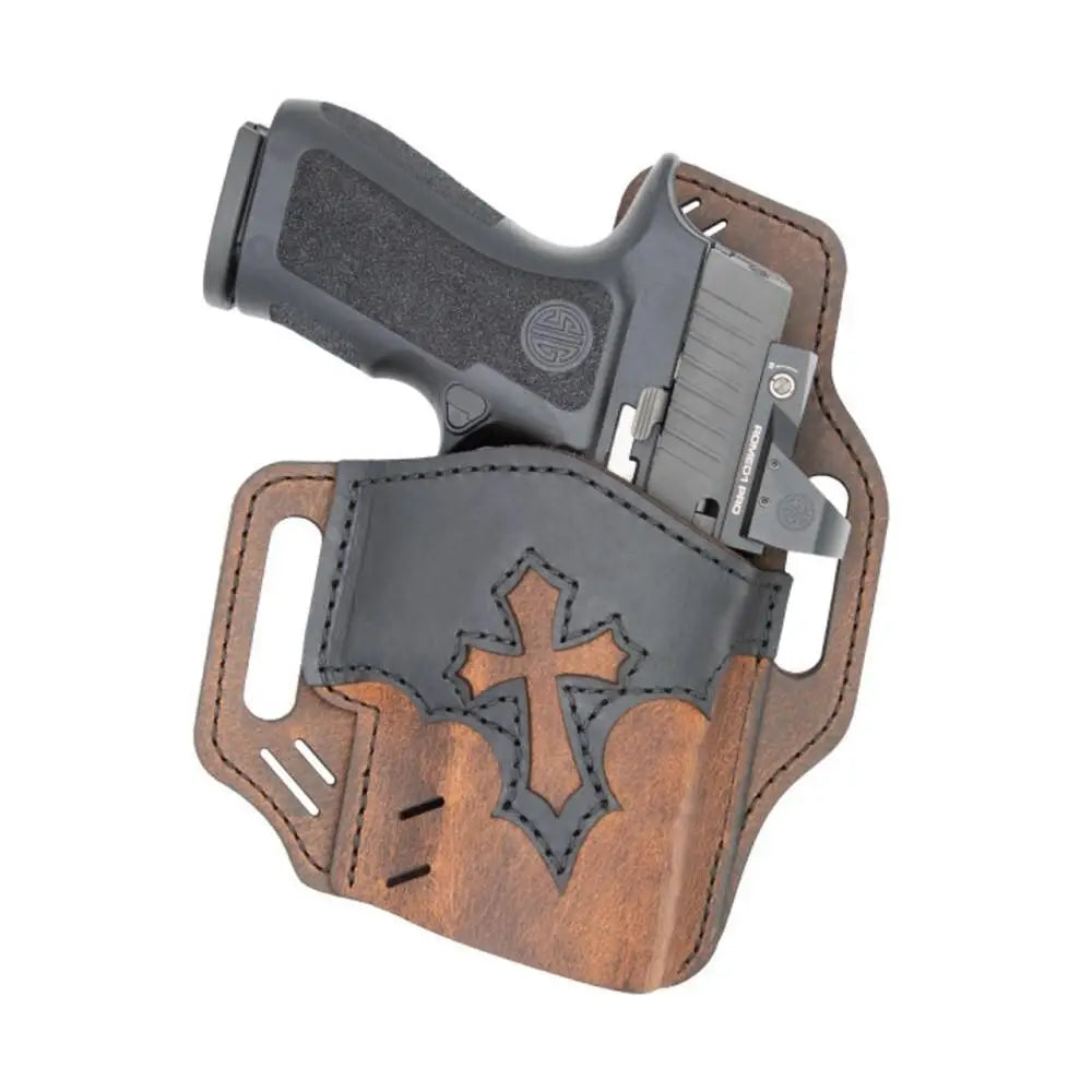 Versacarry by Sitzco Llc. Gun Holsters Arc Angel Owb Holster Size 4 Hellcat P365 Brown with Black Right Hand Buy