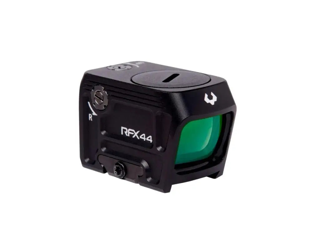 Viridian Green Laser Reflex Rfx44 Compact Closed Emitter Dot Sight with Shield Adapter Buy at Faith and Freedom Outdoors