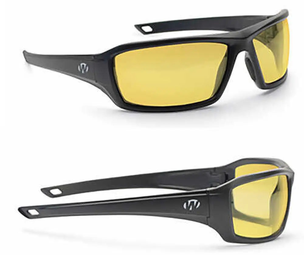 Walker’s Ballistic Eyeware Ikon Forge Amber Lens with Matte Black Full Wraparound Frame Eva Foam Nose Pi