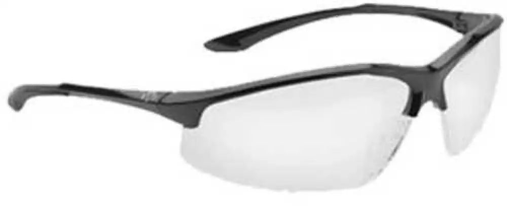 Walker’s Ballistic Eyeware Ikon Tanker Clear Lens Hi-gloss Black Open Frame Glasses - Gwp-iknof1-clr