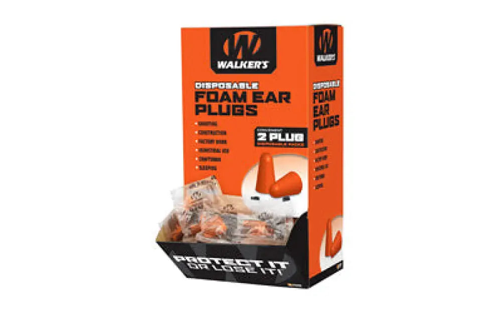 Walker’s Foam Ear Plugs 200pk Box Buy at Faith and Freedom Outdoors - Ear Protection - Plug