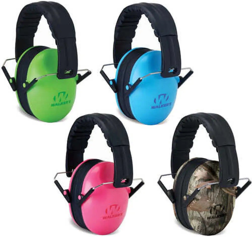Walker’s Folding Passive Muff 23 Db Over the Head Polymer Coral Ear Cups with Black Headband Youth - Gwp-fkdm-cor