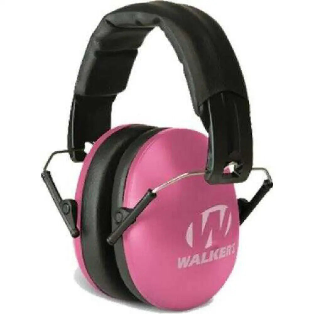 Walker’s Game Ear / Gsm Outdoors Pro Low Profile Folding Muff - Pink - Gwp-fpm1-pnk