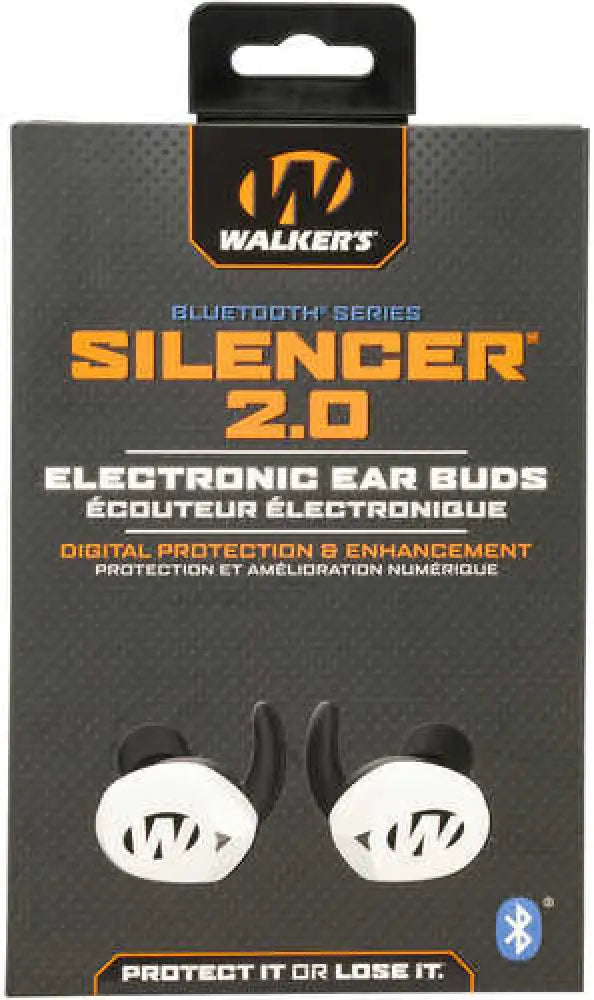 Walker’s Gwpslcr2btwht Silencer 2.0 Polymer in the Ear White Adult