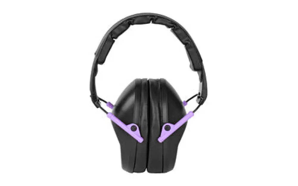 Walker’s Pro Flding Muff Black/purp Buy at Faith and Freedom Outdoors - Ear Protection - Earmuff