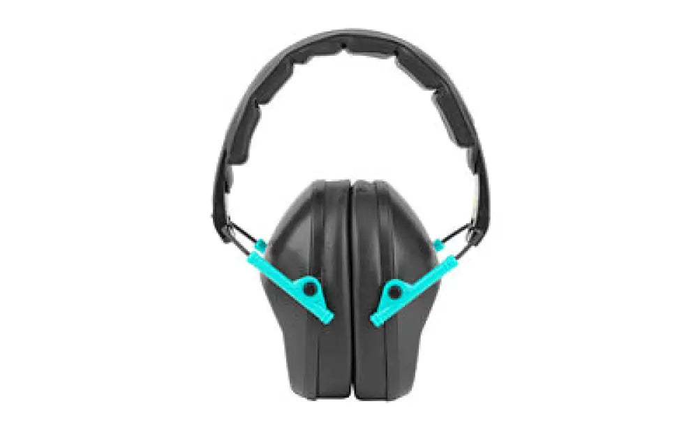 Walker’s Pro Flding Muff Black/teal Buy at Faith and Freedom Outdoors - Ear Protection - Earmuff