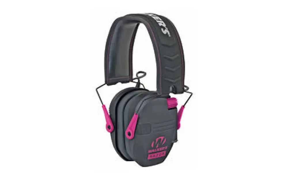 Walker’s Razor Safariland m Elec Muff Black/pnk Buy at Faith and Freedom Outdoors - Ear Protection - Earmuff