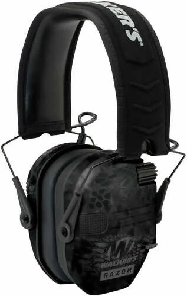 Walkers Razor Slim Electronic Polymer 23 Db Over the Head Typhoon Camo Ear Cups W/black Band - Gwprsemyp