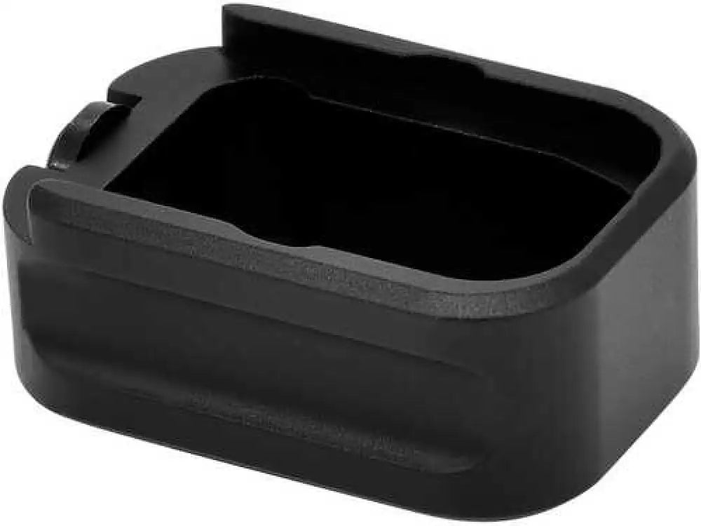 Warne Magazine Extension Black Hardcoat Anodized 6061-t6 Aluminum for Glock 43x,48 9mm Luger (+2) - Meg43x2blk
