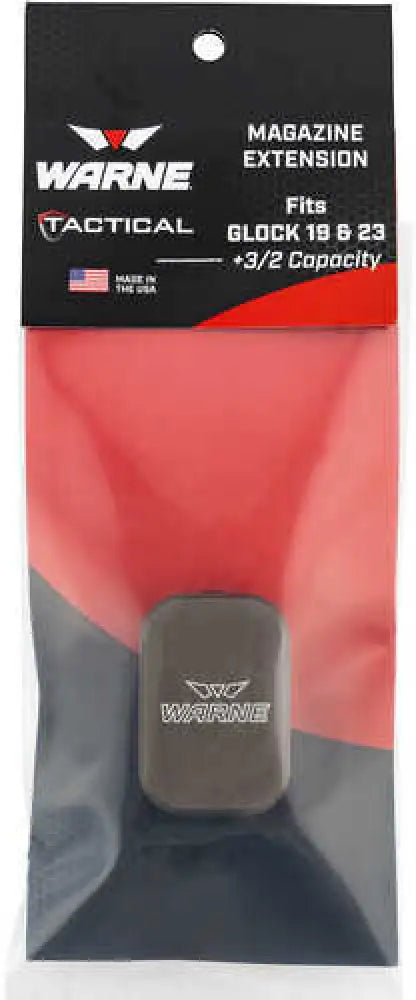Warne Magazine Extension Flat Dark Earth Hardcoat Anodized 6061-t6 Aluminum for Glock 19,23 9mm Luger (+3) 4