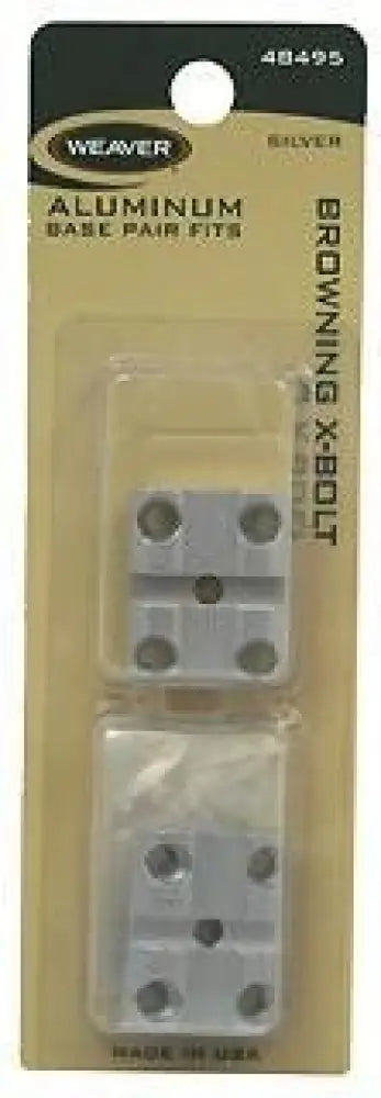 Weaver Bases & Mounts by Gun Make Model 2-piece (pairs) Top Mount Aluminum Scope Base - Silver - Browning X-bolt Buy