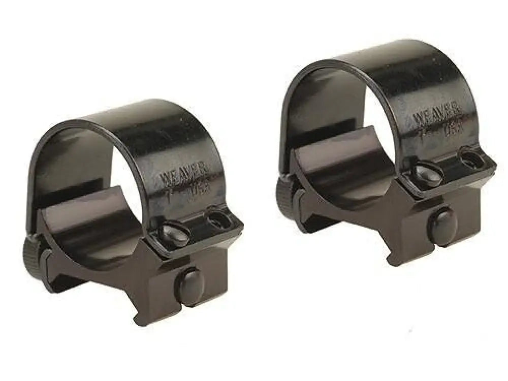 Weaver Scope Rings Detachable Top Mount Aluminum 1’’ Low - Gloss Black Buy at Faith and Freedom Outdoors