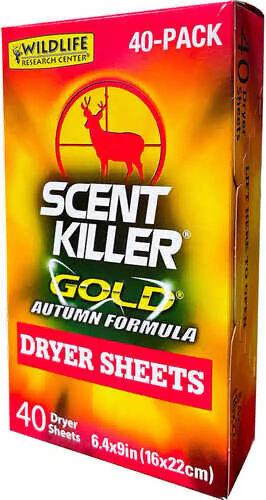 Wildlife Research Scent Killer Gold Dryer Sheets Autumn Formula 40 Pk. - 1283
