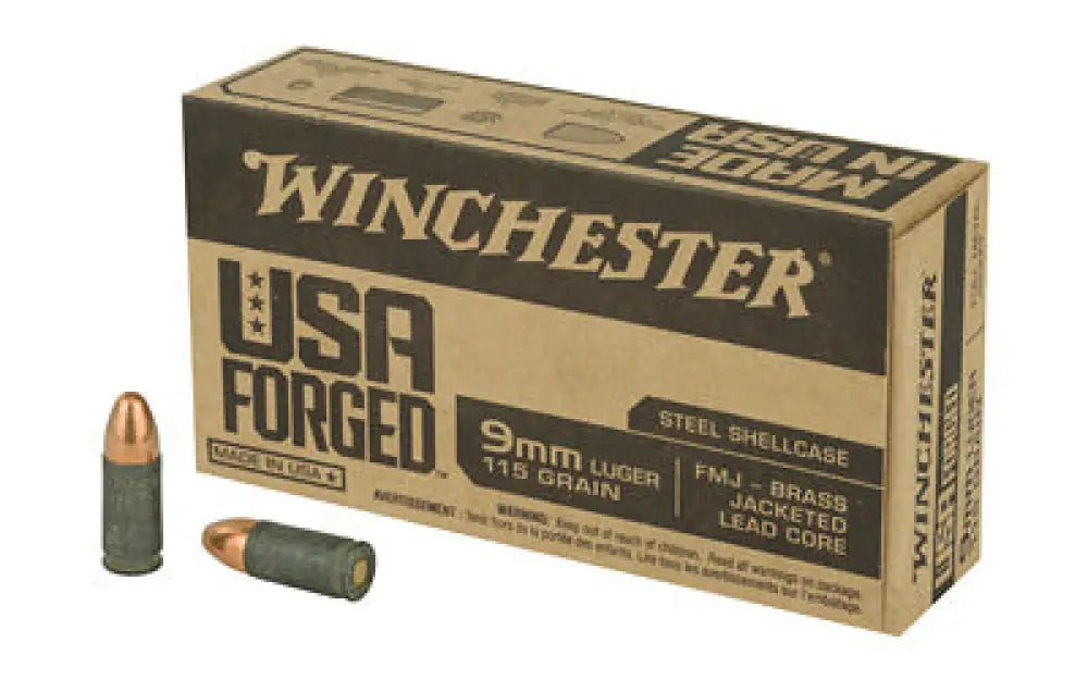 Win 9mm 115gr Fmj Steel Case 50/500 Buy at Faith and Freedom Outdoors - Full Metal Jacket
