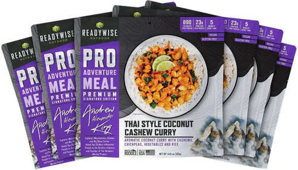 Wise Foods Outdoor Food Kit Thai Coconut Cashew Curry 6 Pack - Rw05193