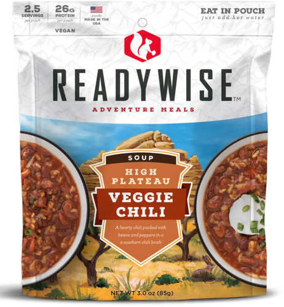 Wise Foods Outdoor Kit High Plateau Veggie Chili Soup 6 Per Case 2.5 Servings - Rw05-011