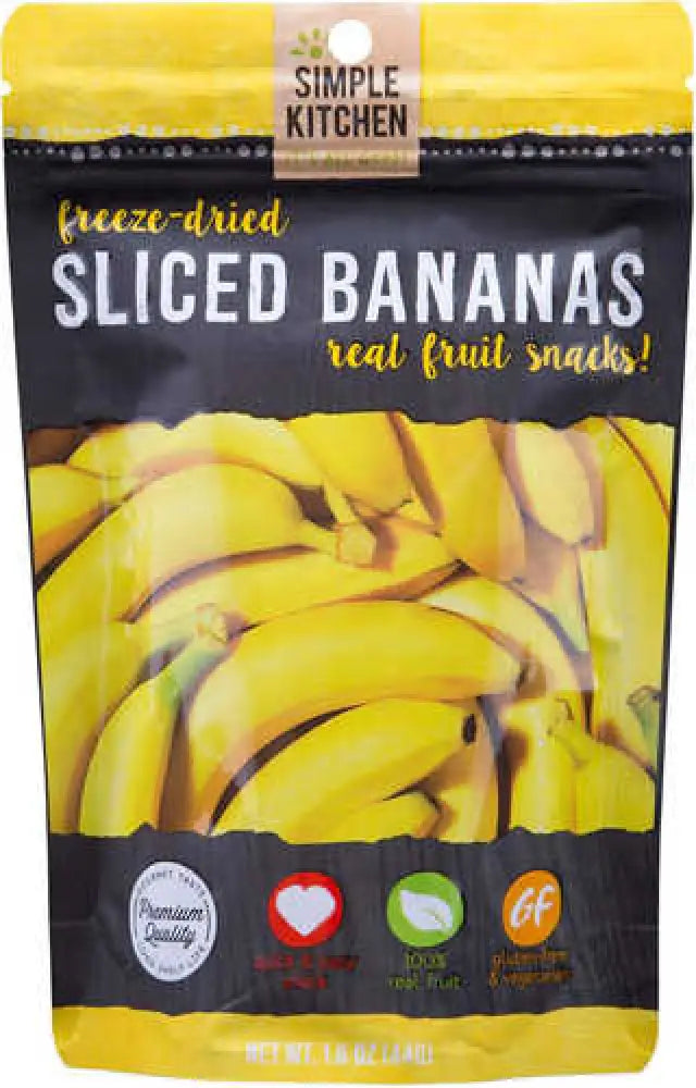 Wise Foods Simple Kitchen Freeze Dried Fruit Banana Snacks 6 Per Case Servings Outdoor Camping - Sk05-007