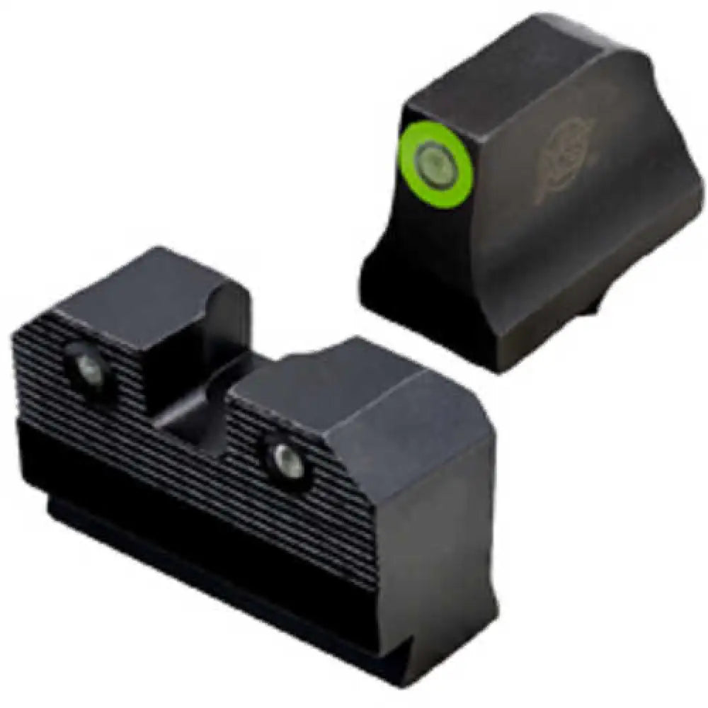Xs Sights R3d 2.0 Suppressor Height Night Sight for Glock 17/19/22/23/24/26/27/31/32/33/34/35/36 Green Front Outline
