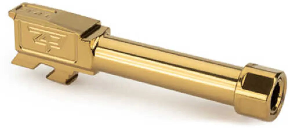 Zaffiri Precision Pistol Barrel Threaded 1/2x28 9mm 3.4’’ Tin Finish Gold for Glock 43 Zp43btg - Zp43btg