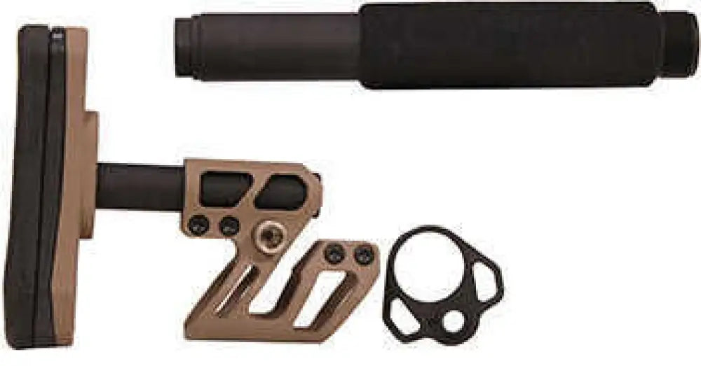 Zulu Adjustable Stock with Pad Pistol Buffer Tube Flat Dark Earth - Os-zulu-kit-fde